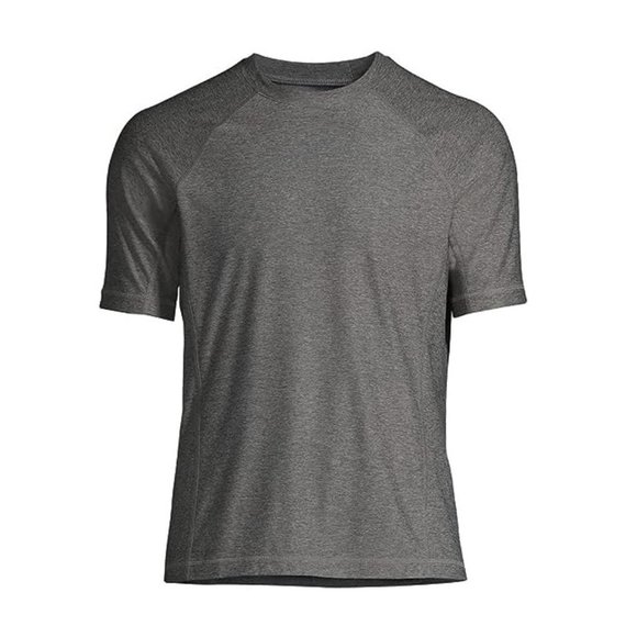NWT Lands' End Men's Crew Neck Short Sleeve Rash Guard Gray UPF 50 XL $60 FLD202 - Picture 5 of 5